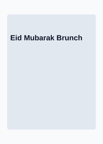 Eid Mubarak Brunch — Holiday invitation template