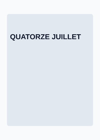 QUATORZE JUILLET — Holiday invitation template