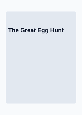 The Great Egg Hunt — Holiday invitation template