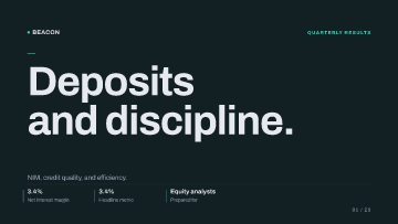 Beacon Financial — Equity analysts — Equity analysts pitch deck template