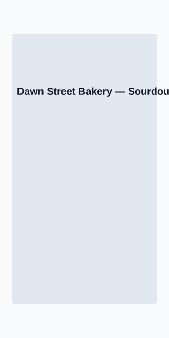 Dawn Street Bakery — Micro Sites template