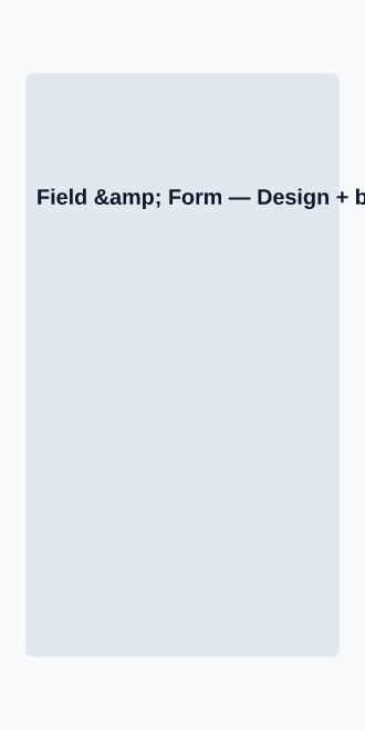 Field & Form — Micro Sites template