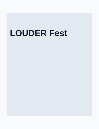 LOUDER. — poster landing — Events template