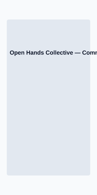 Open Hands Collective — Micro Sites html5 microsite template