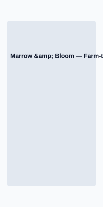 Marrow & Bloom — Micro Sites html5 microsite template