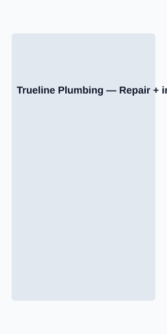 Trueline Plumbing — Micro Sites html5 microsite template
