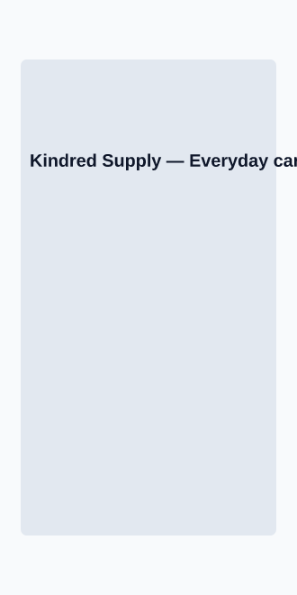 Kindred Supply — Micro Sites html5 microsite template