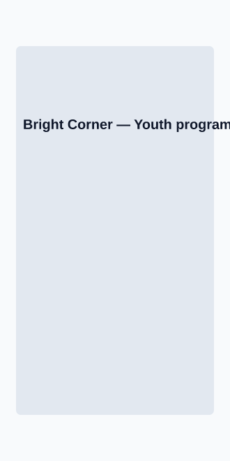 Bright Corner — Micro Sites html5 microsite template
