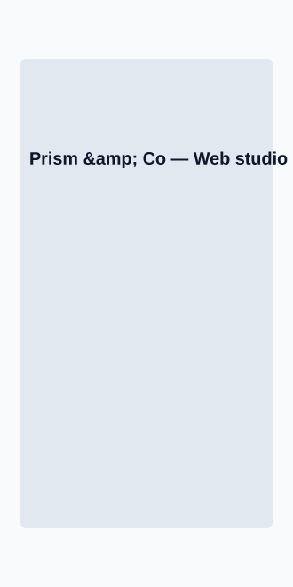 Prism & Co — Micro Sites html5 microsite template