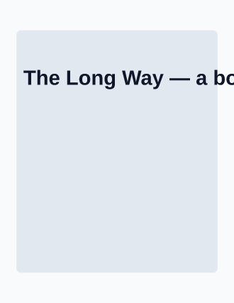 The Long Way — a book — cover landing — Book html5 landing page template