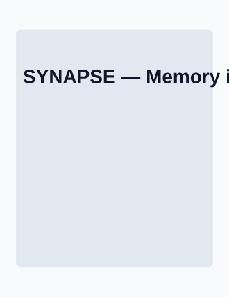 SYNAPSE — Memory is a rumor your neurons keep retelling — Science template