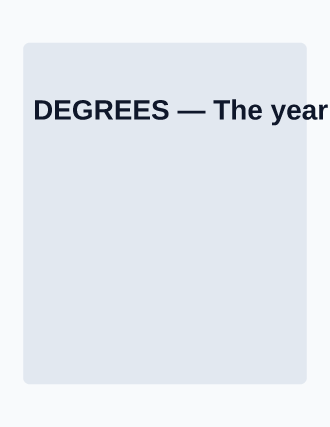 DEGREES — The year the target became a benchmark — Science template