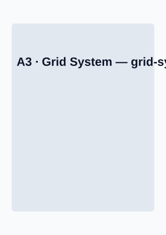 A3 · Grid System — Editorial template
