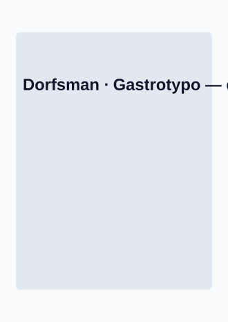 Dorfsman · Gastrotypo — Editorial template