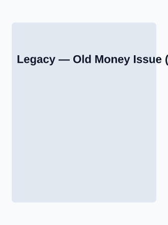 Legacy — Old Money Issue (Cover v18) — Editorial magazines2 template