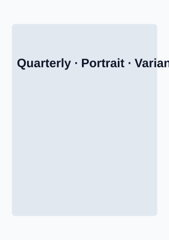 Quarterly · Portrait · Variant 4 — Editorial magazines2 template