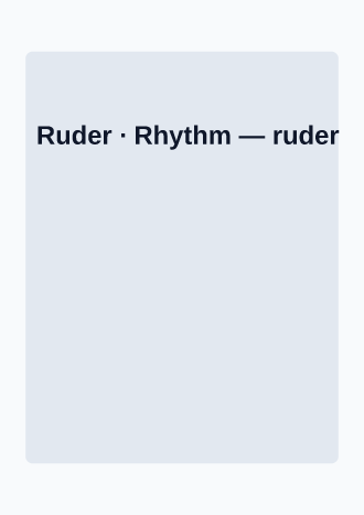 Ruder · Rhythm — Editorial magazines2 template
