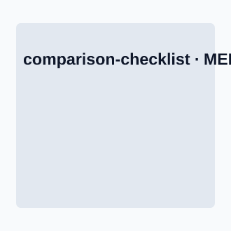 Comparison Checklist — Meme template