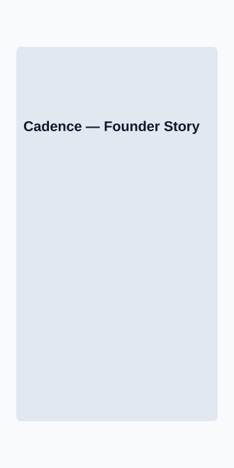 Cadence — Founder — Micro Sites html5 microsite template
