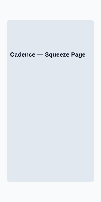 Cadence — Squeeze — Micro Sites html5 microsite template
