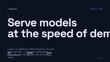 Lumen.ai — Pitch Deck — AI Infrastructure template
