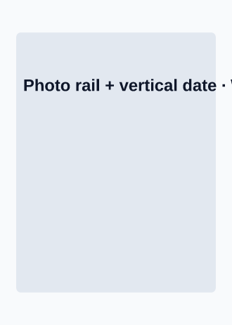 Photo rail + vertical date — Wedding & save-the-date template