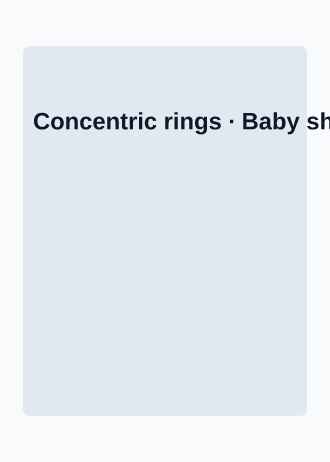 Concentric rings — Baby shower & arrival photoinvite template