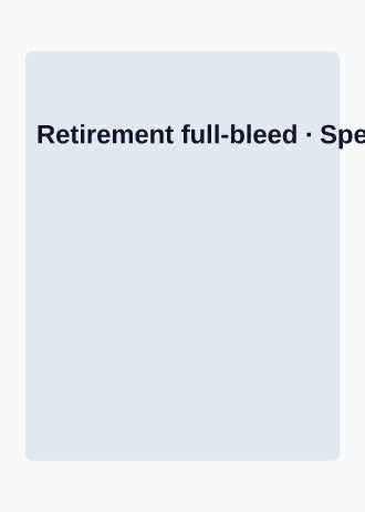Retirement full-bleed — Special events template