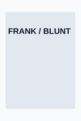 FRANK / BLUNT — inversion poster — Language & Translation poster template