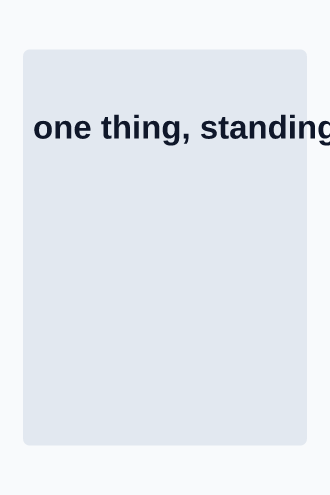 one thing, standing well, is a building — spotlight poster — Architecture & Space template
