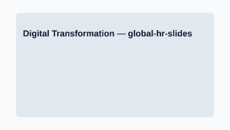 Digital Transformation — Project & Consulting template
