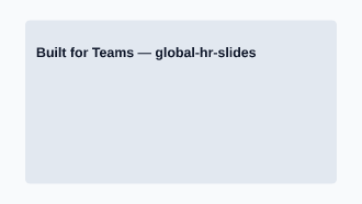 Built for Teams — Product Launch template
