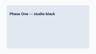 Phase One — Project & Consulting template