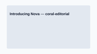 Introducing Nova — Product Launch template
