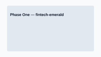 Phase One — Project & Consulting template