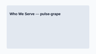 Who We Serve — Marketing Strategy template