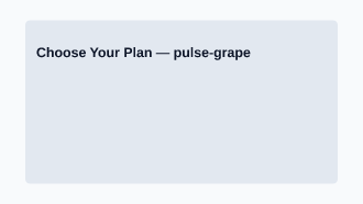 Choose Your Plan — Product Launch template