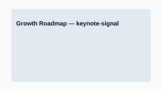 Growth Roadmap — Marketing Strategy template