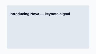 Introducing Nova — Product Launch template