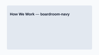 How We Work — Agency Portfolio template