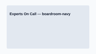 Experts On Call — Project & Consulting template