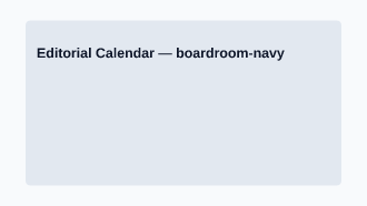 Editorial Calendar — Marketing Strategy presentations3 template