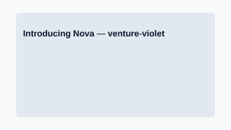 Introducing Nova — Product Launch presentations3 template