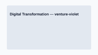Digital Transformation — Project & Consulting presentations3 template
