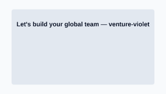 Let's build your global team — HR & Hiring presentations3 template
