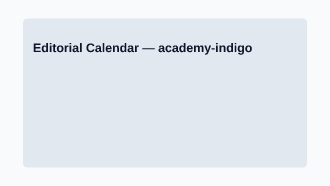 Editorial Calendar — Marketing Strategy presentations3 template