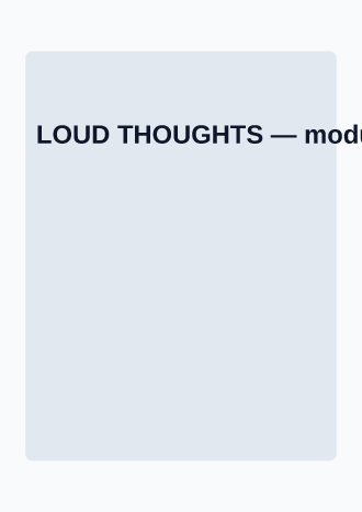 LOUD THOUGHTS — Music & Entertainment template