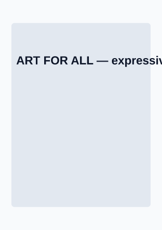ART FOR ALL — Community template