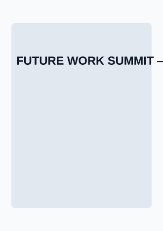 FUTURE WORK SUMMIT — Corporate & Conference template