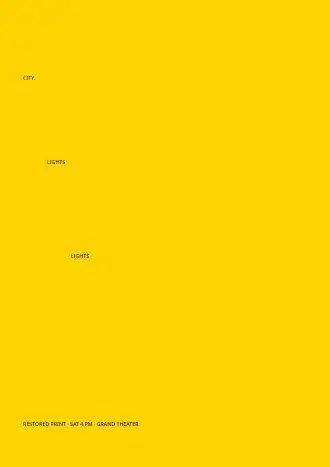 CITY LIGHTS — Film & Arts posters2 template